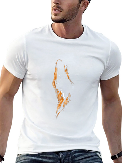 Camiseta Negra con Diseño Abstracto de Perfil Femenino