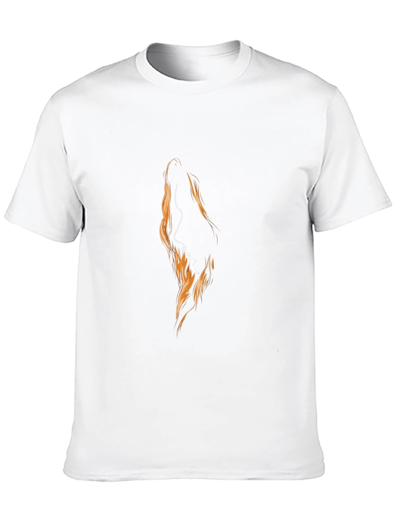 Camiseta Negra con Diseño Abstracto de Perfil Femenino