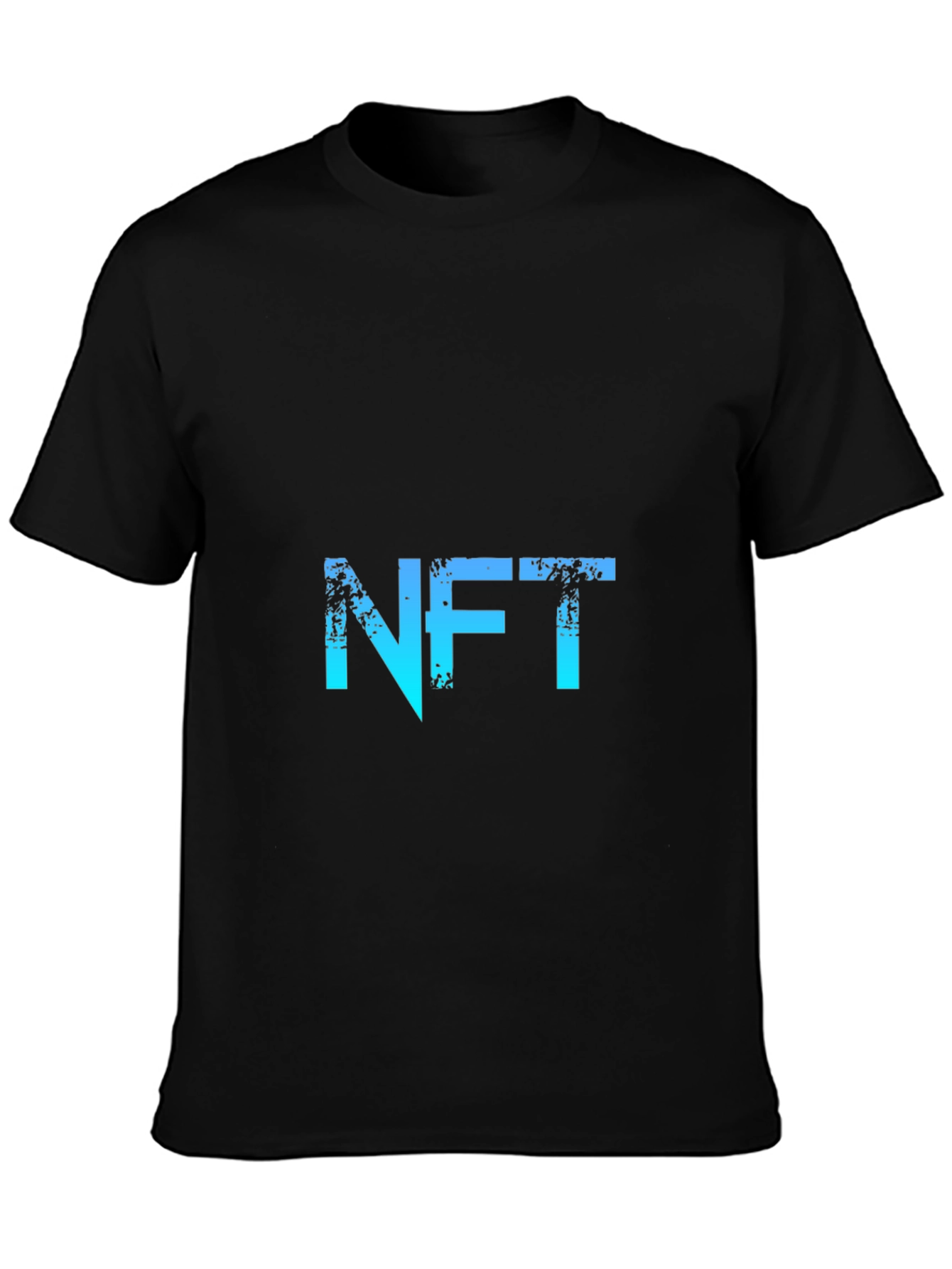 Camiseta NFT Negra con Diseño Gráfico Degradado