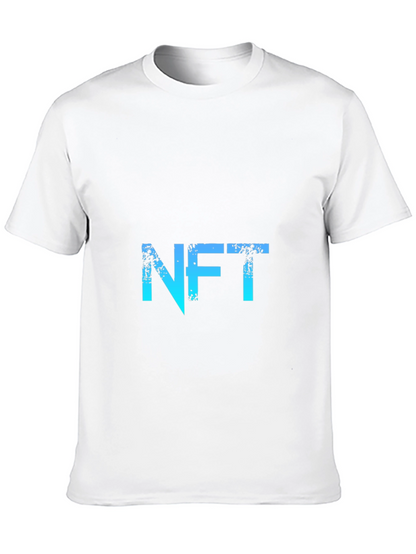 Camiseta NFT Negra con Diseño Gráfico Degradado
