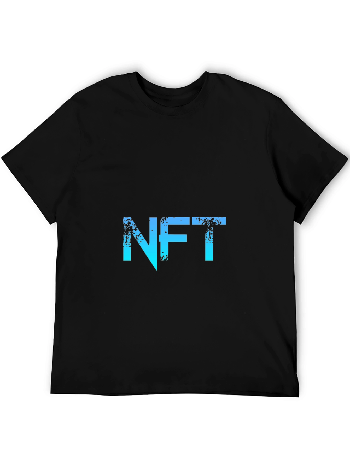 Camiseta NFT Negra con Diseño Gráfico Degradado