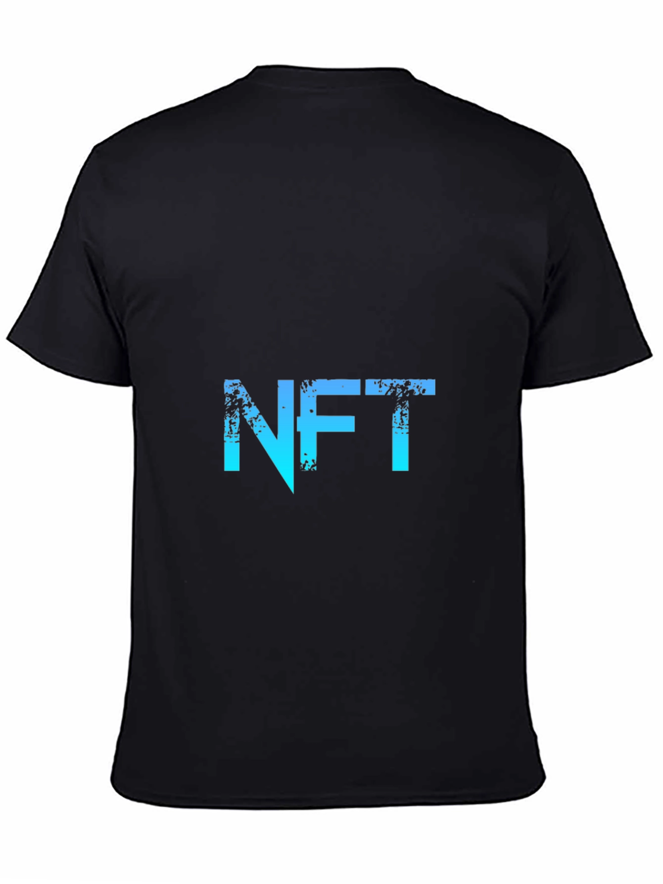 Camiseta NFT Negra con Diseño Gráfico Degradado