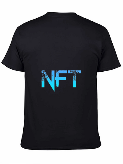 Camiseta NFT Negra con Diseño Gráfico Degradado