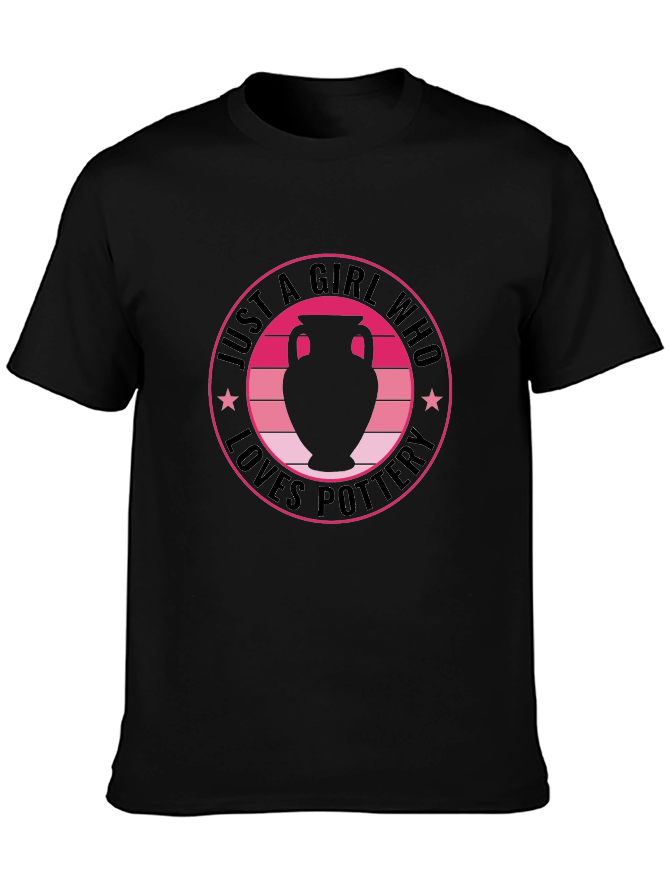 Camiseta Negra: Solo una Chica que Ama la Cerámica