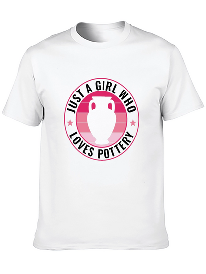 Camiseta Negra: Solo una Chica que Ama la Cerámica