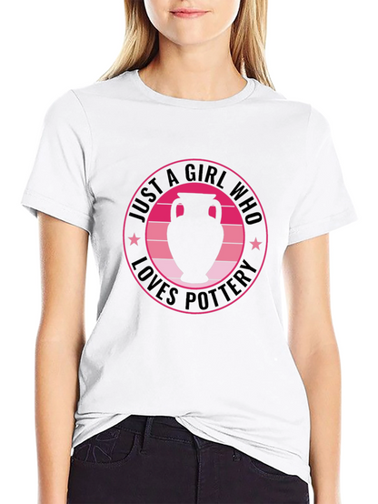 Camiseta Negra: Solo una Chica que Ama la Cerámica