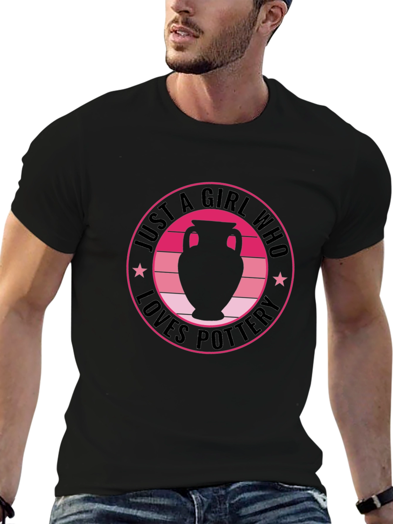 Camiseta Negra: Solo una Chica que Ama la Cerámica