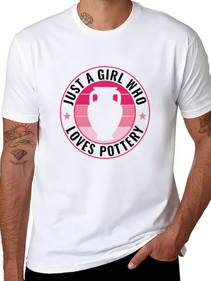 Camiseta Negra: Solo una Chica que Ama la Cerámica