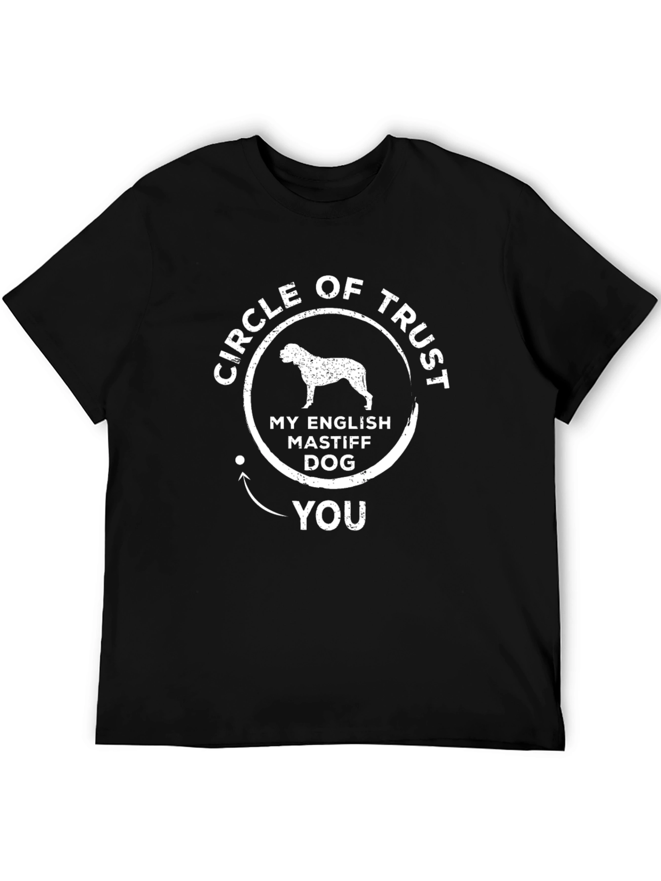Camiseta Negra Círculo de Confianza Mastín Inglés