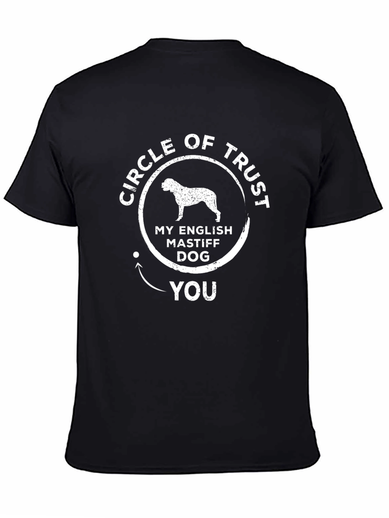 Camiseta Negra Círculo de Confianza Mastín Inglés