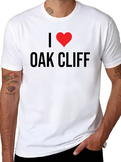 Camiseta Negra I ❤️ Oak Cliff