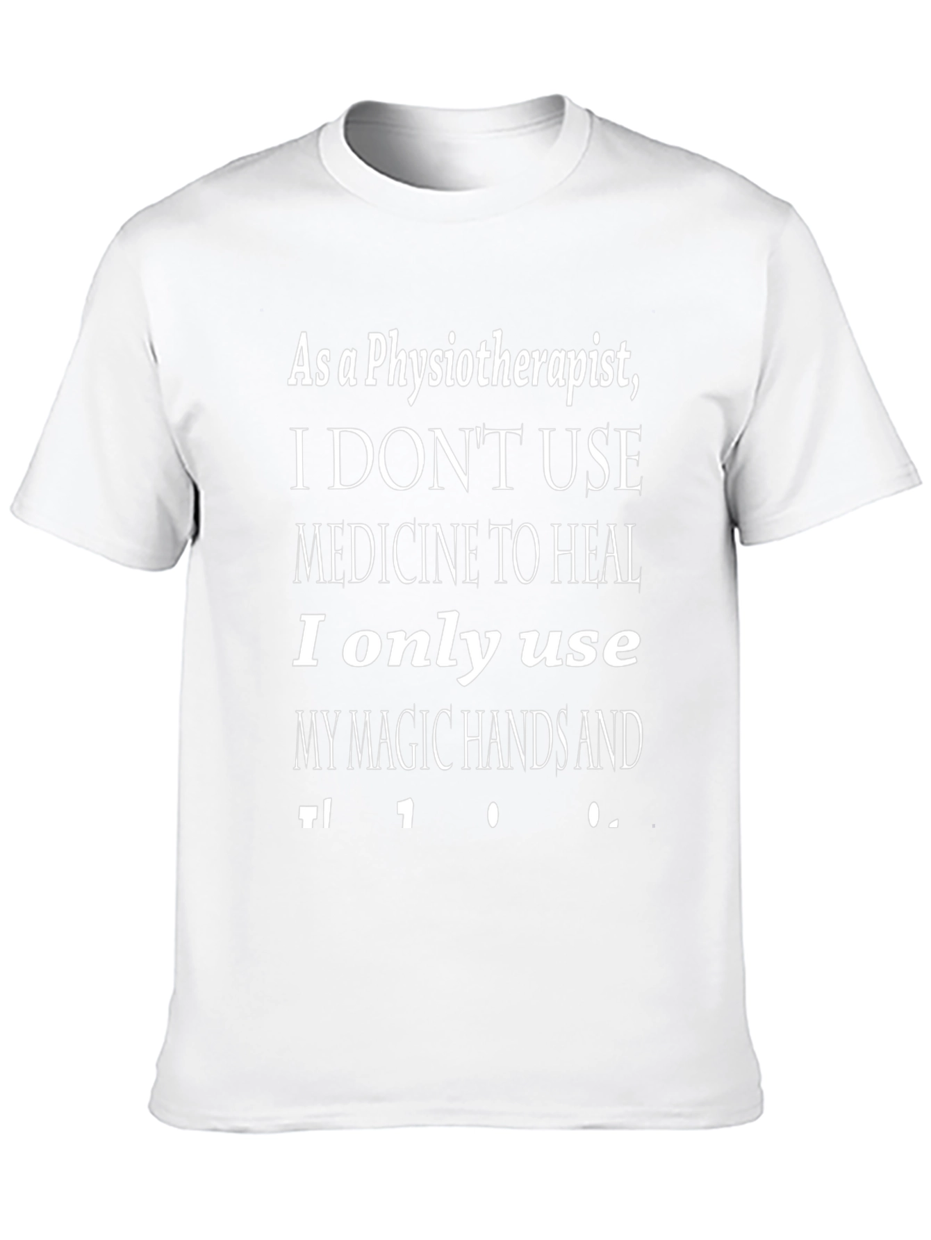 Camiseta Negra Fisioterapeuta Manos Mágicas