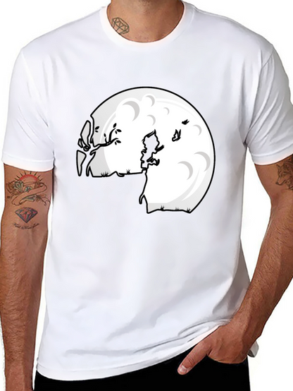 Camiseta Negra Luna Niño Silueta