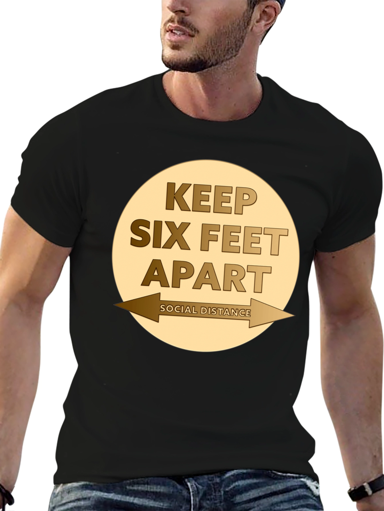 Camiseta Distancia Social - Mantén Seis Pies de Distancia
