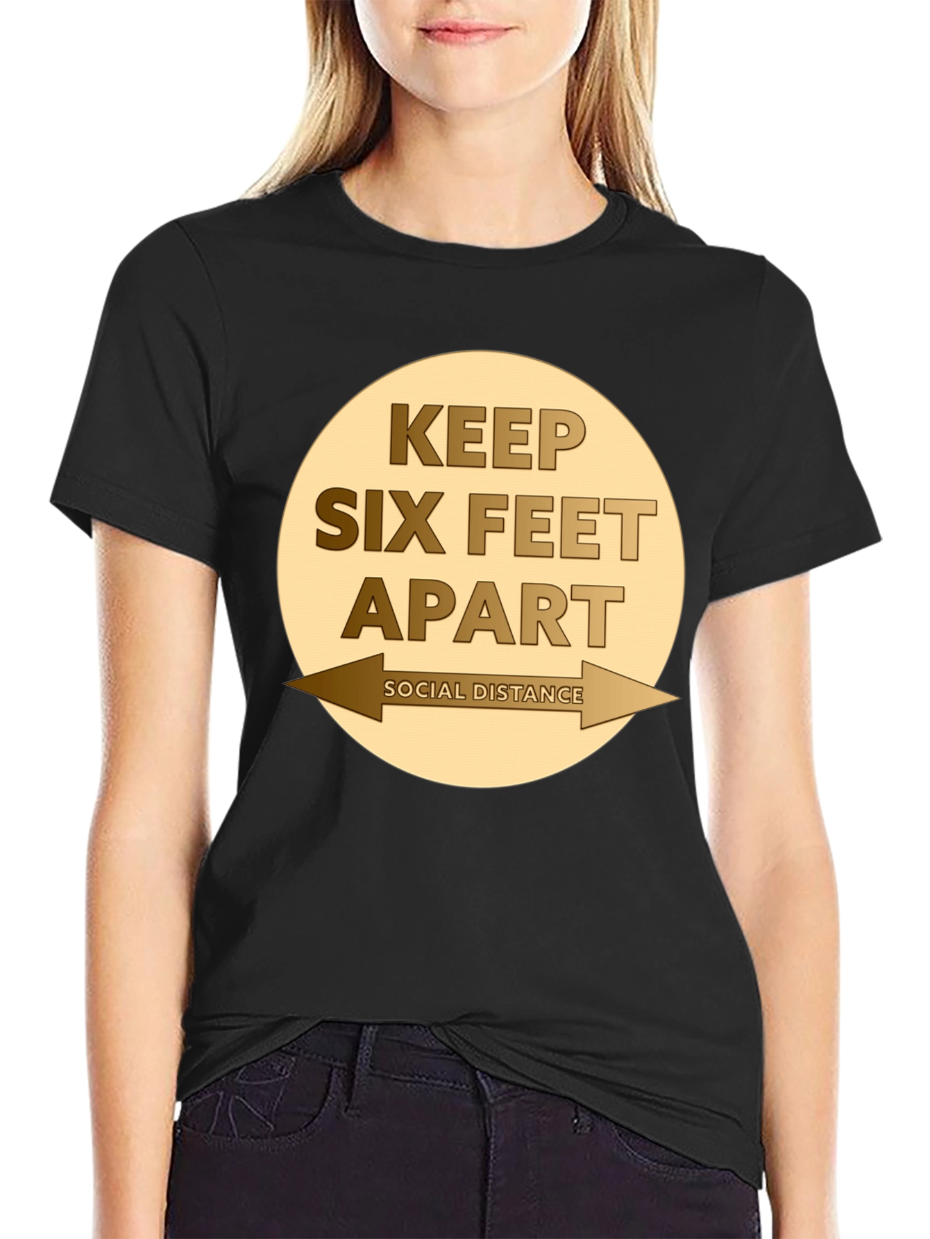 Camiseta Distancia Social - Mantén Seis Pies de Distancia