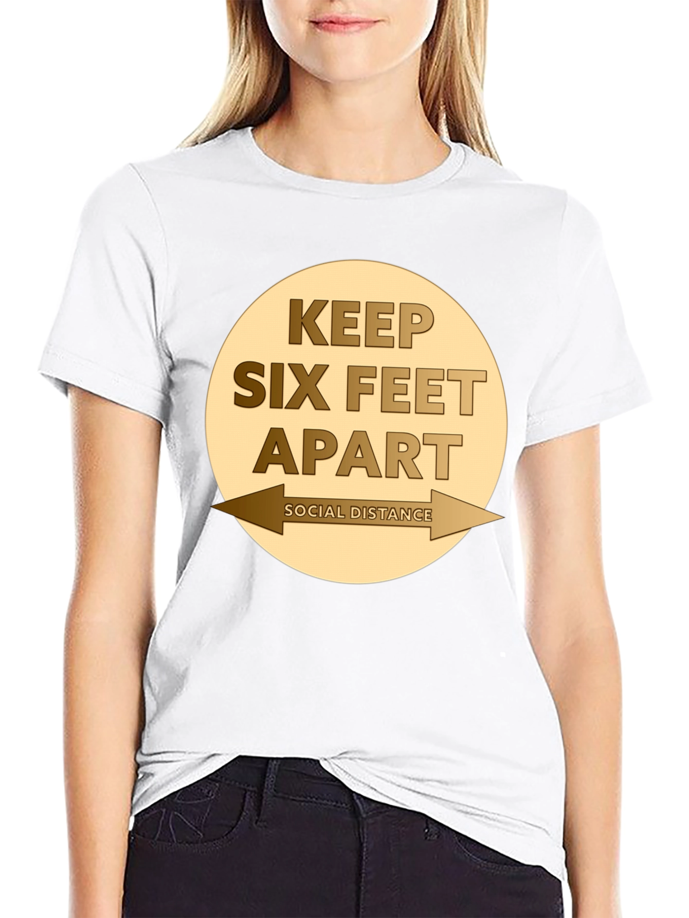 Camiseta Distancia Social - Mantén Seis Pies de Distancia