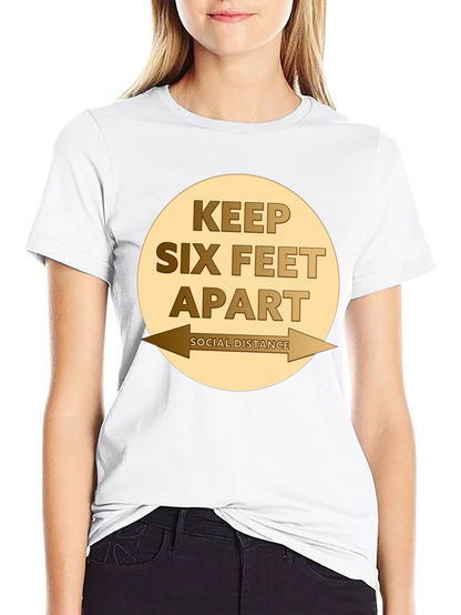 Camiseta Distancia Social - Mantén Seis Pies de Distancia