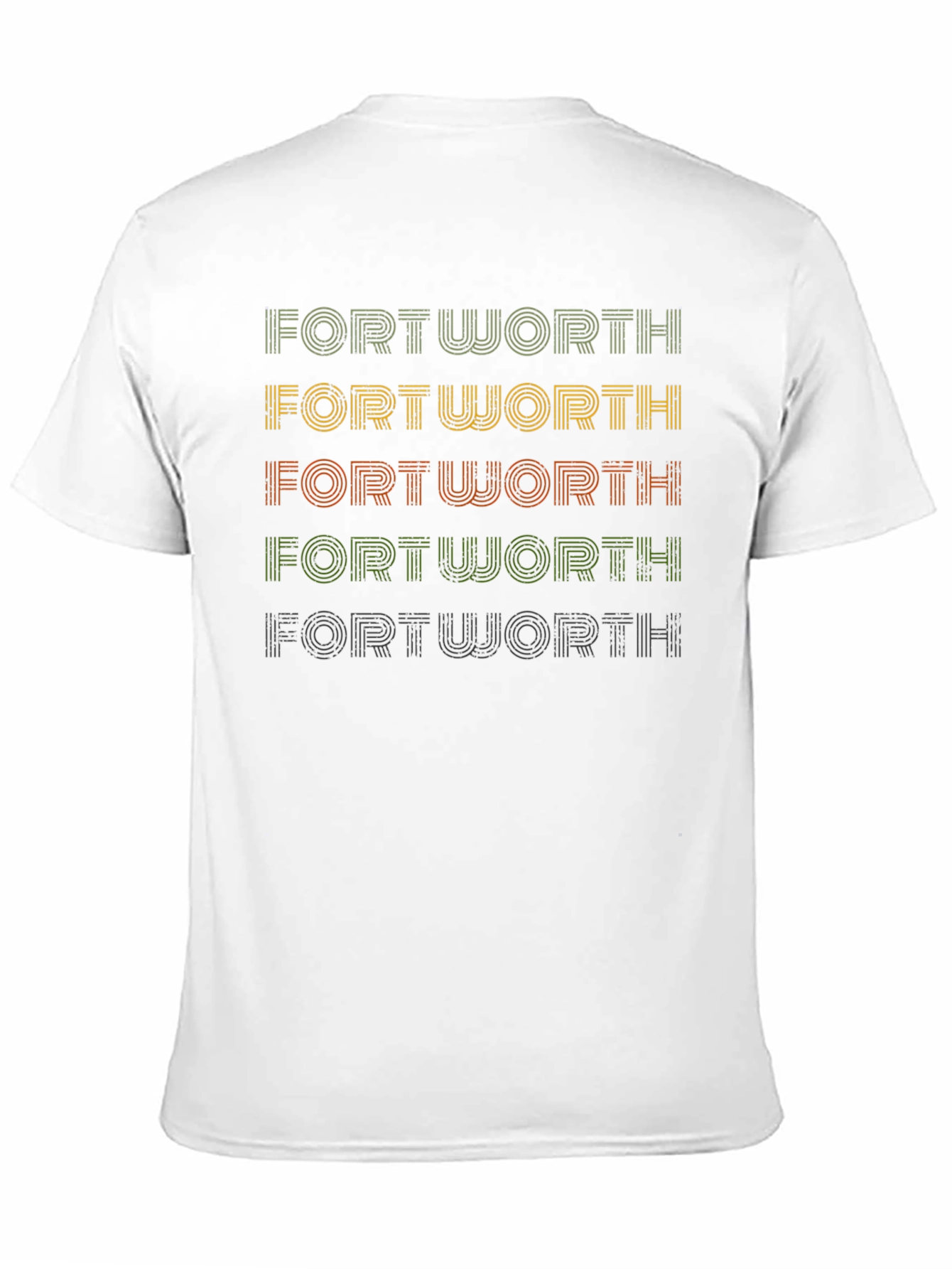 Camiseta Hombre Fort Worth Diseño Retro