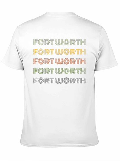 Camiseta Hombre Fort Worth Diseño Retro