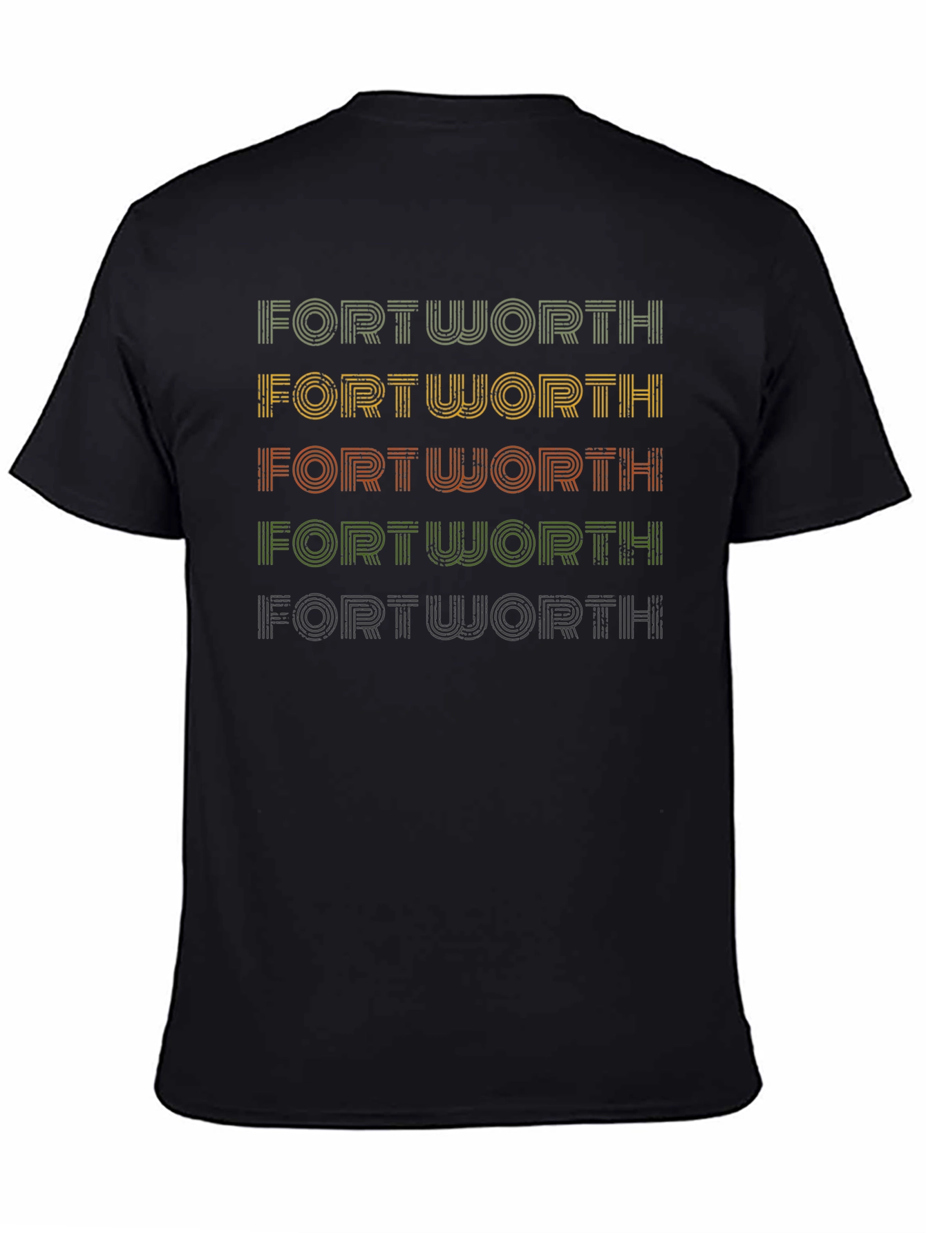 Camiseta Hombre Fort Worth Diseño Retro