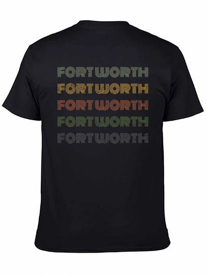 Camiseta Hombre Fort Worth Diseño Retro