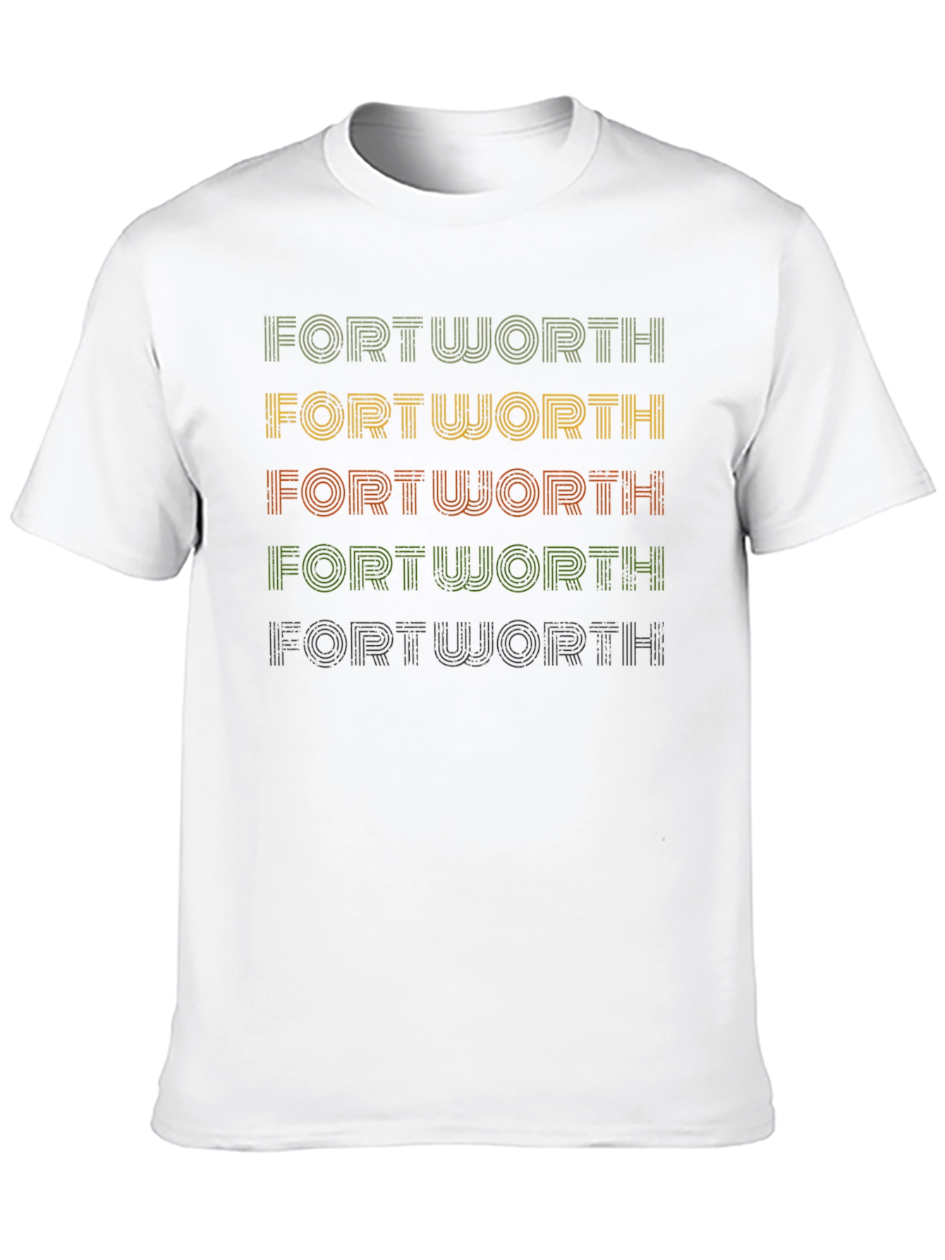 Camiseta Hombre Fort Worth Diseño Retro