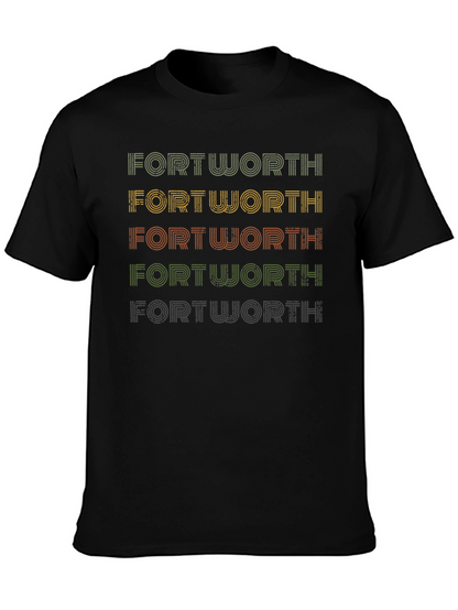 Camiseta Hombre Fort Worth Diseño Retro