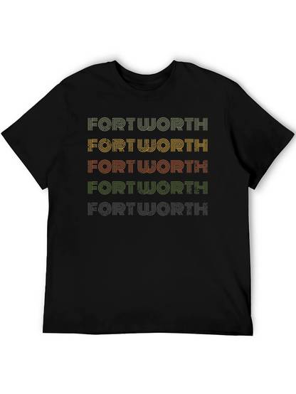 Camiseta Hombre Fort Worth Diseño Retro
