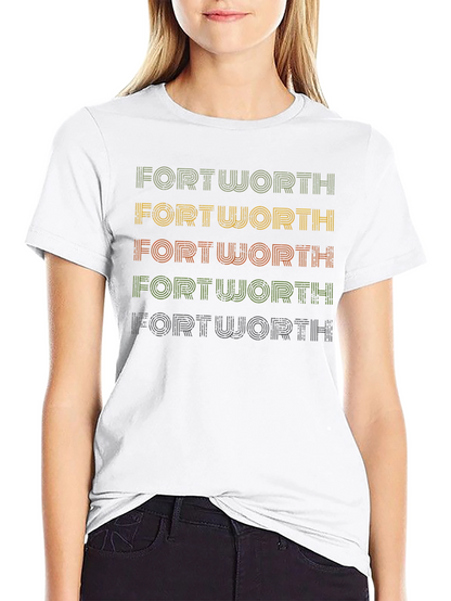 Camiseta Hombre Fort Worth Diseño Retro