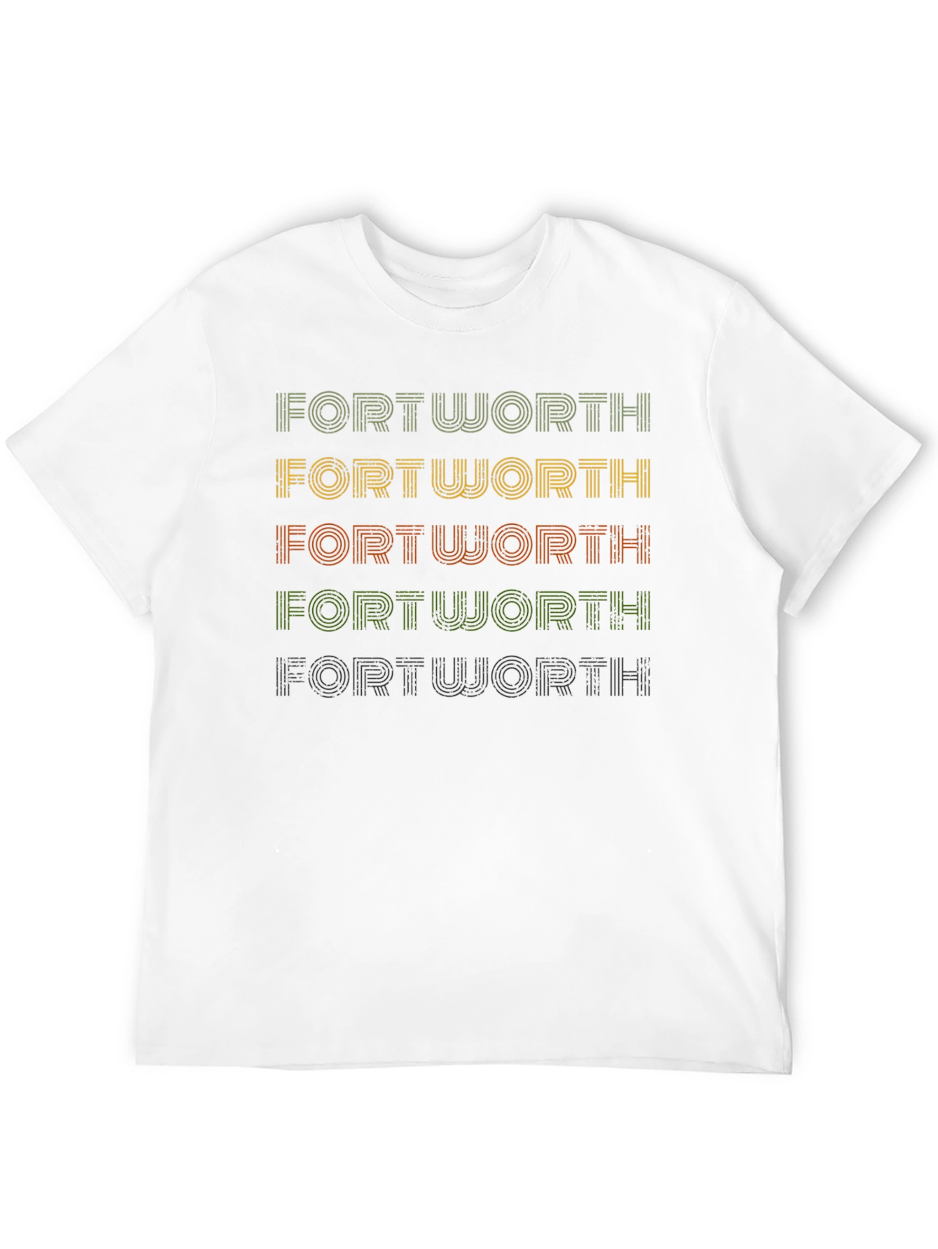 Camiseta Hombre Fort Worth Diseño Retro