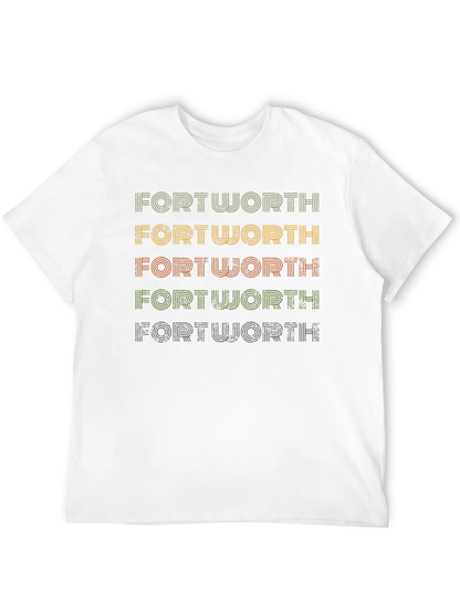 Camiseta Hombre Fort Worth Diseño Retro