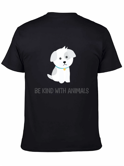 Camiseta Negra con Diseño de Perrito Adorable