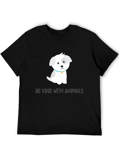 Camiseta Negra con Diseño de Perrito Adorable