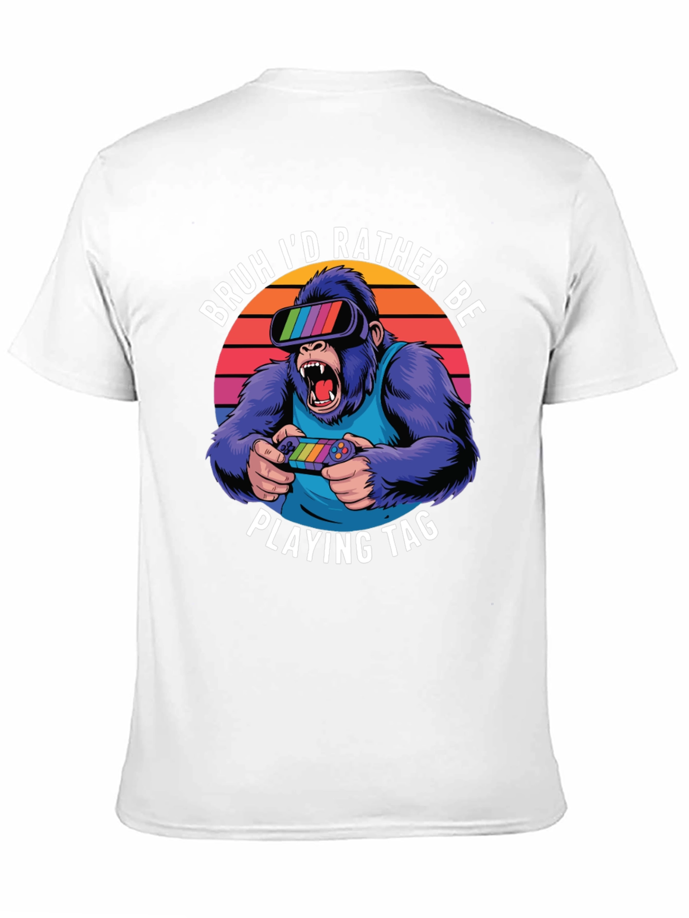 Camiseta con diseño de gorila gamer