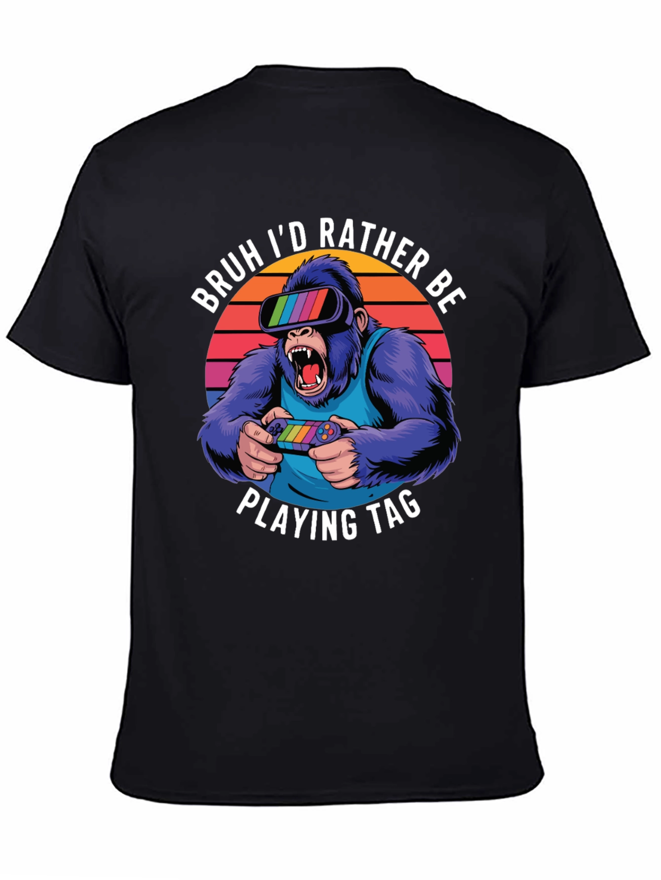 Camiseta con diseño de gorila gamer