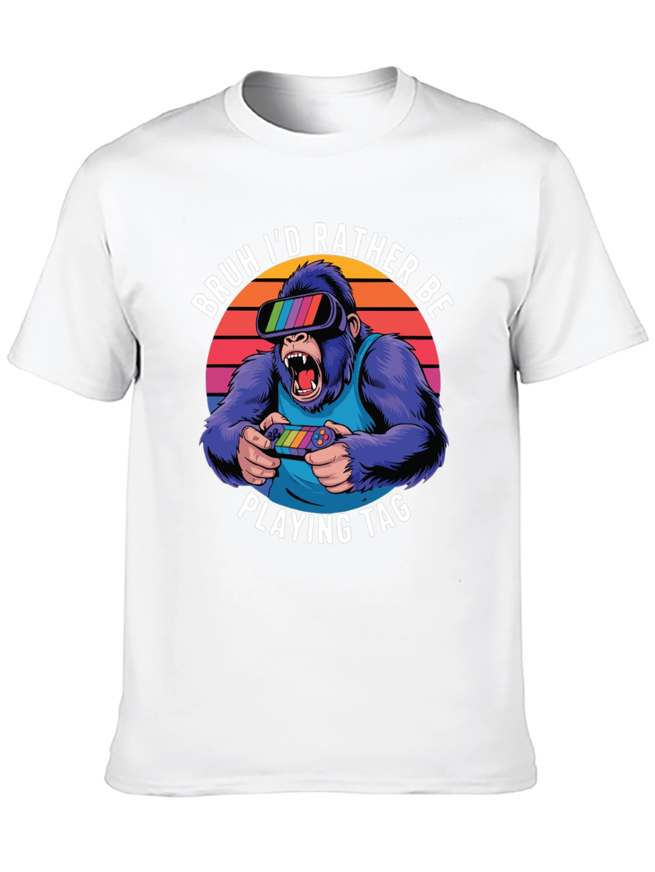 Camiseta con diseño de gorila gamer