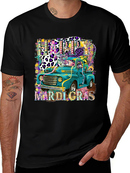 Camiseta Mardi Gras con Camión Vintage