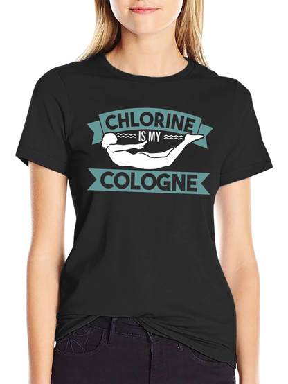 Camiseta Negra Cloro es mi Colonia Natación