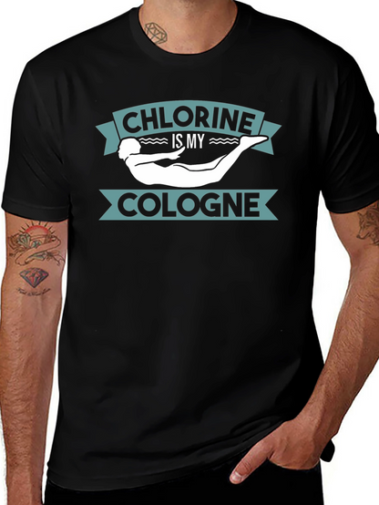 Camiseta Negra Cloro es mi Colonia Natación