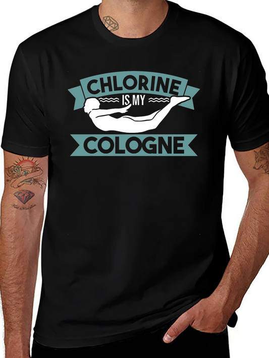 Camiseta Negra Cloro es mi Colonia Natación