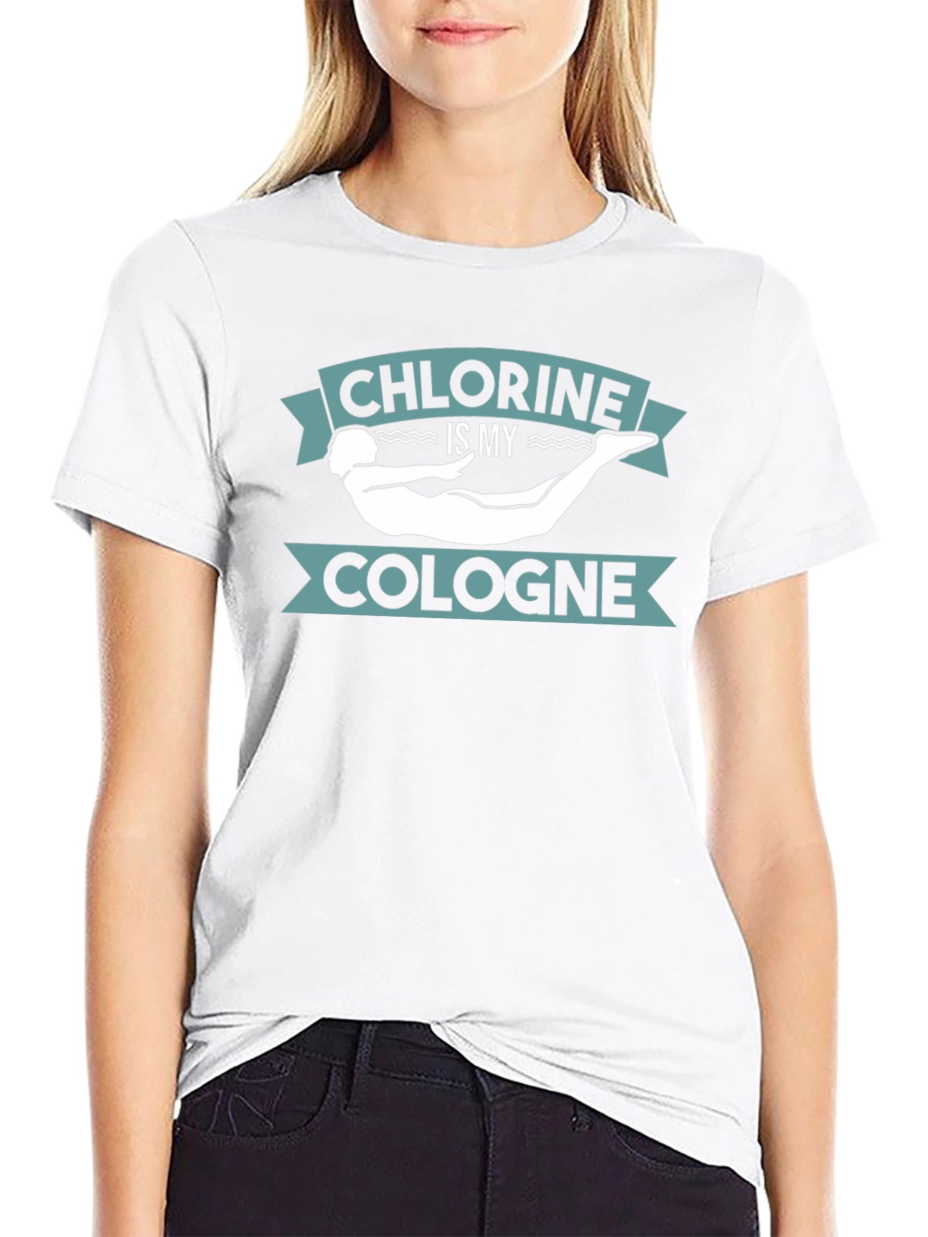 Camiseta Negra Cloro es mi Colonia Natación