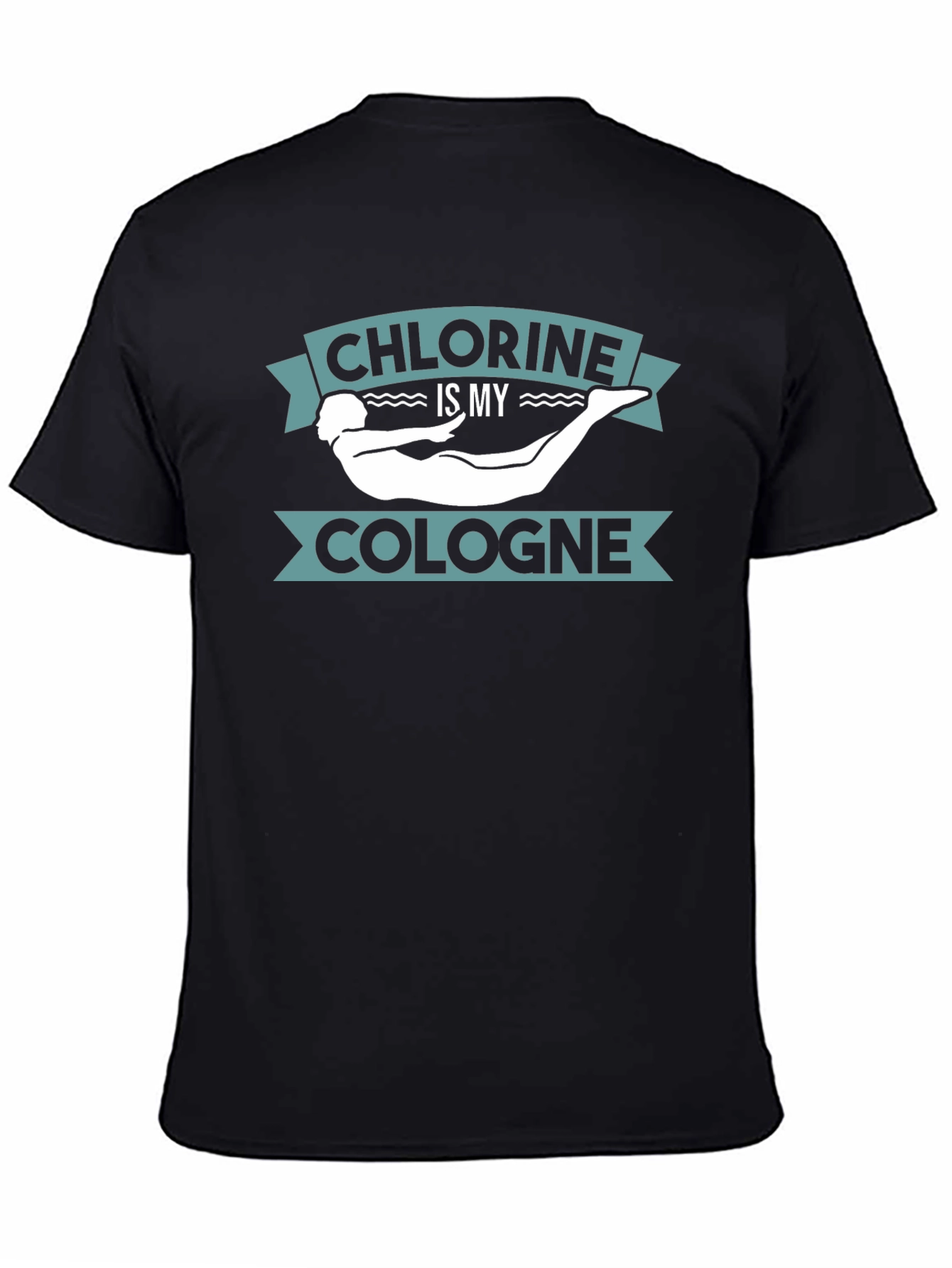 Camiseta Negra Cloro es mi Colonia Natación