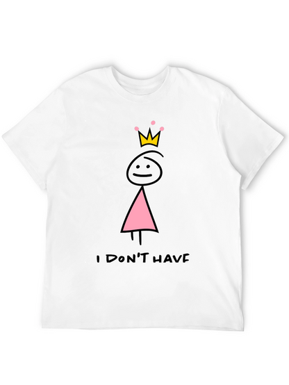 Camiseta Negra con Dibujo de Princesa sin Tetas