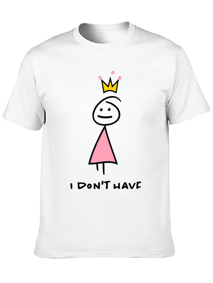Camiseta Negra con Dibujo de Princesa sin Tetas