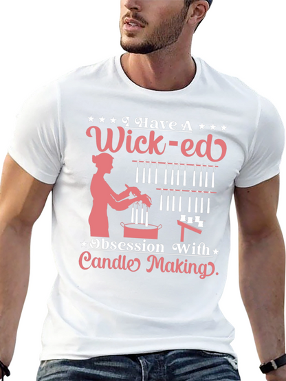 Camiseta Negra Wick-ed Obsesión Fabricación Velas