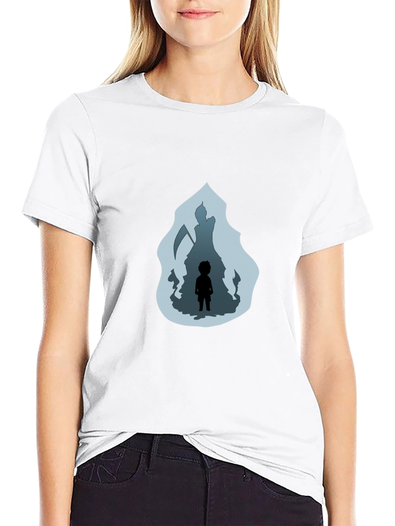 Camiseta Negra: La Parca y el Niño