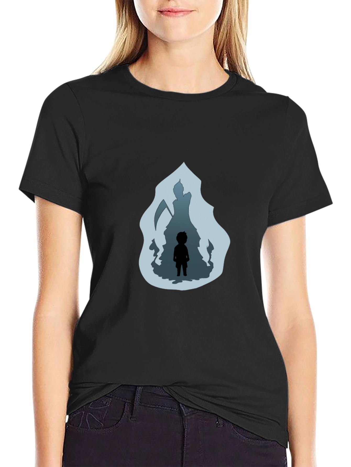 Camiseta Negra: La Parca y el Niño
