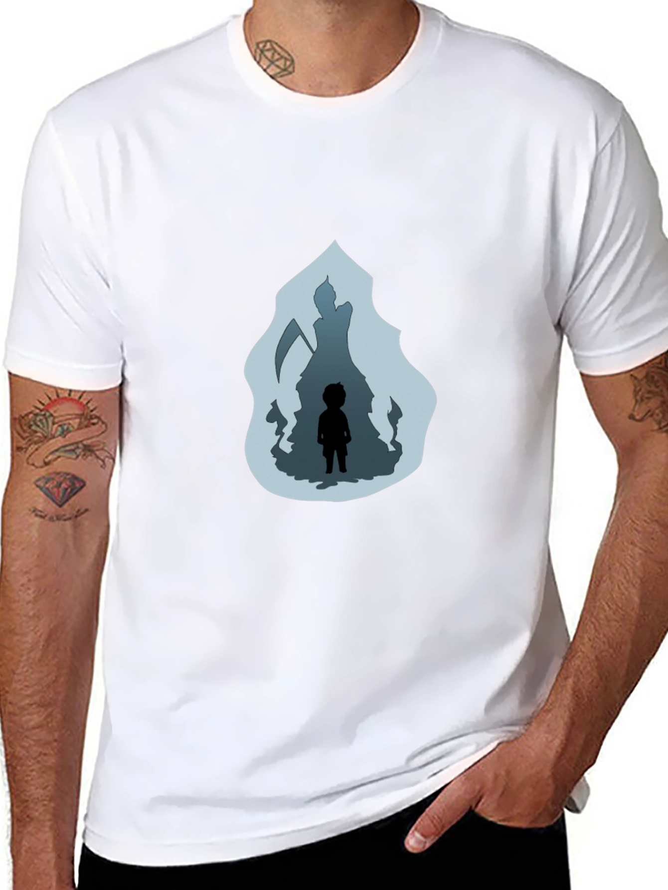 Camiseta Negra: La Parca y el Niño
