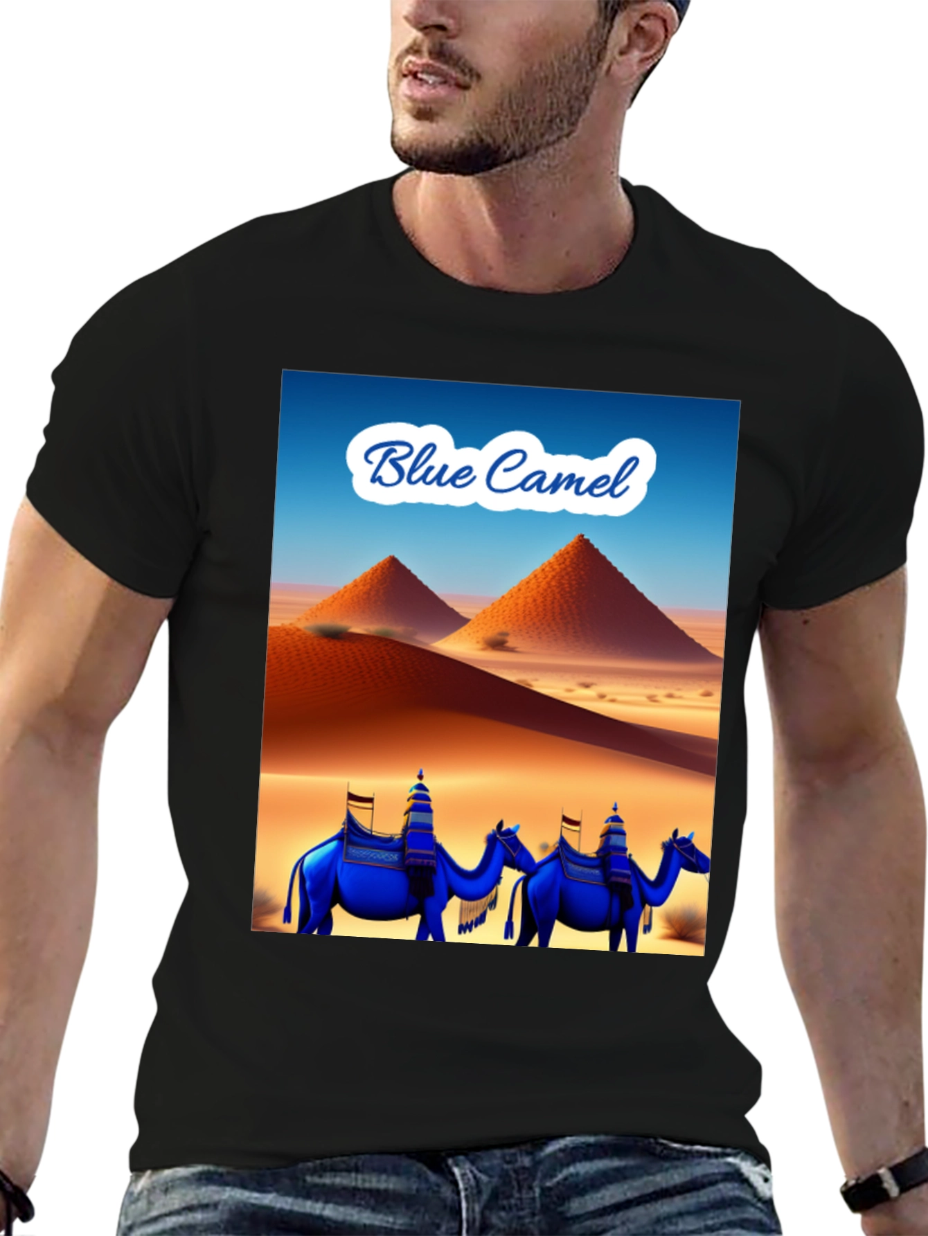 Camiseta Negra Blue Camel Desierto