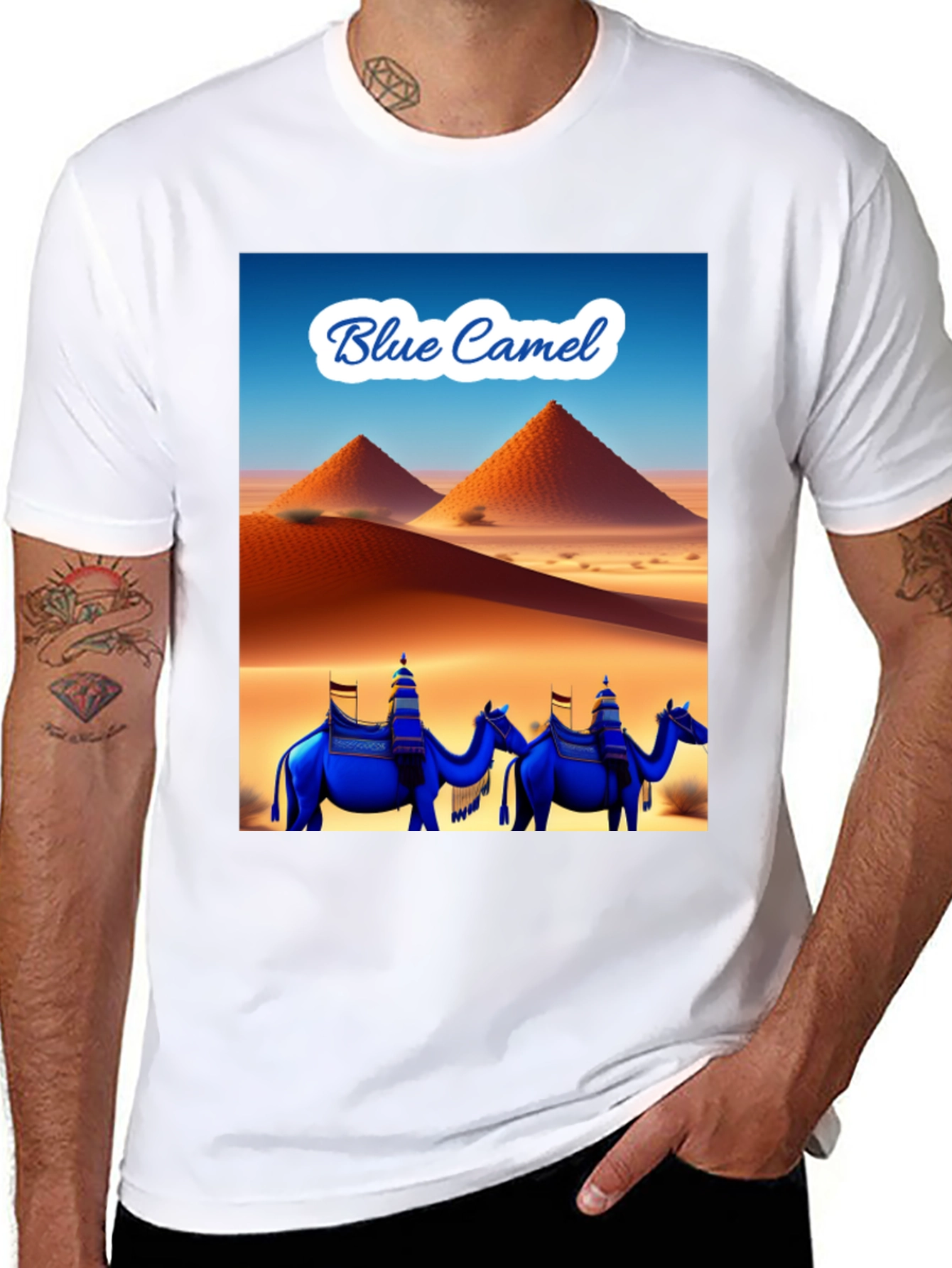 Camiseta Negra Blue Camel Desierto